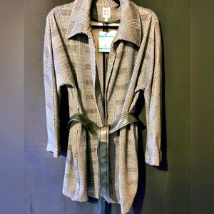 Plaid Women's Jacket with Belt
